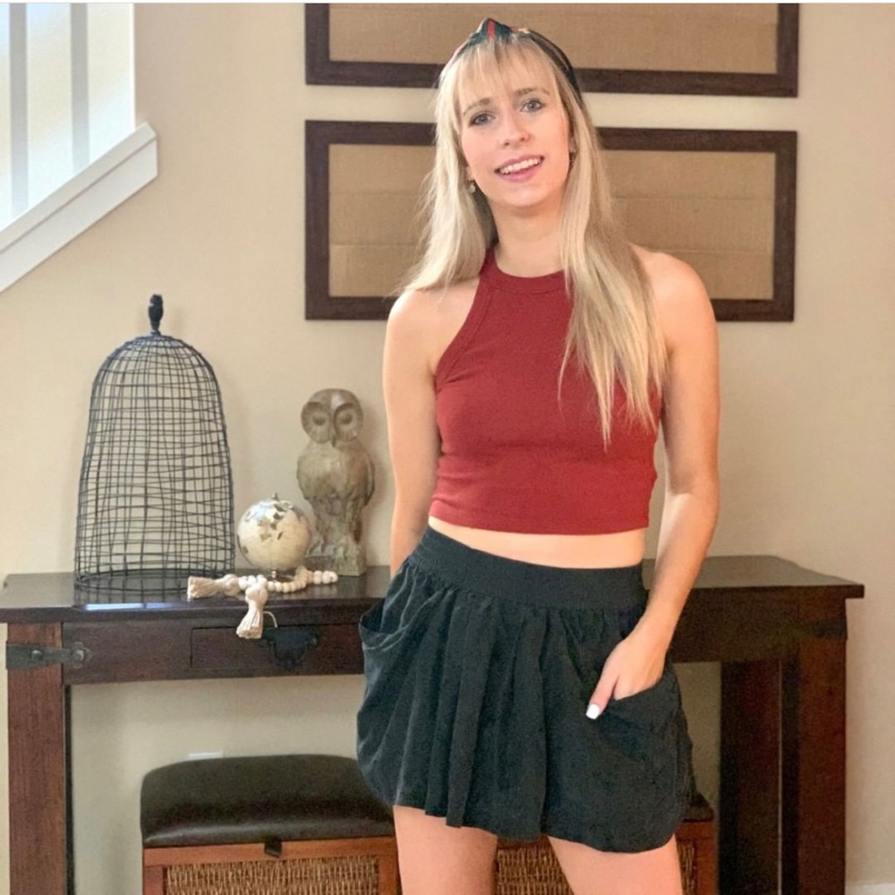 Silk skort